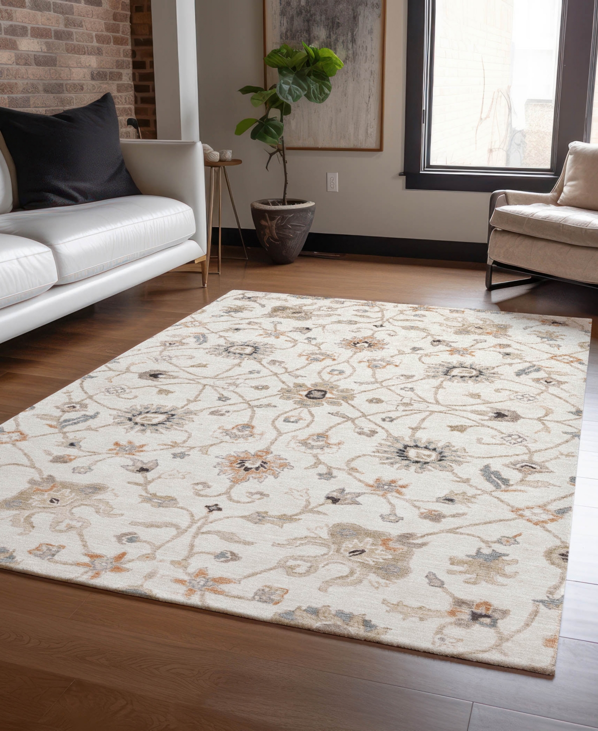 Addison Chantille Machine Washable Acn1137 9'x12' Area Rug In Ivory