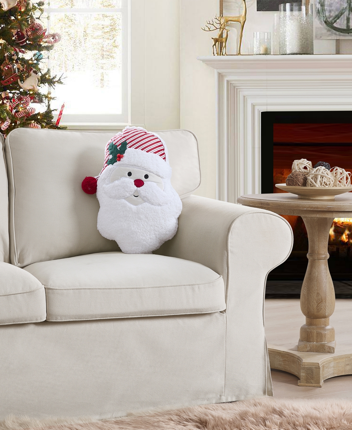 Vcny Home Santa Holiday Decorative Pillow,