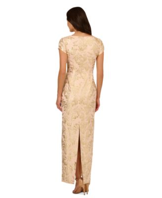 Adrianna Papell Petite Matelasse Long Sheath Dress - Macy's