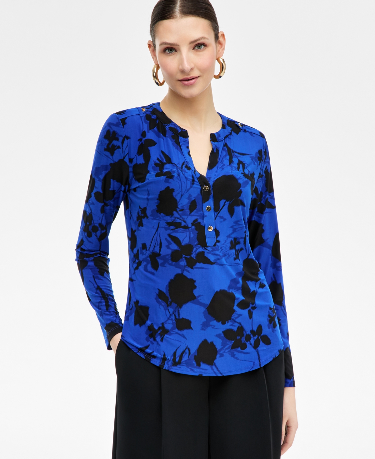 Women's Printed Button Shirt, Exclusively at Macy's - Tara Rose