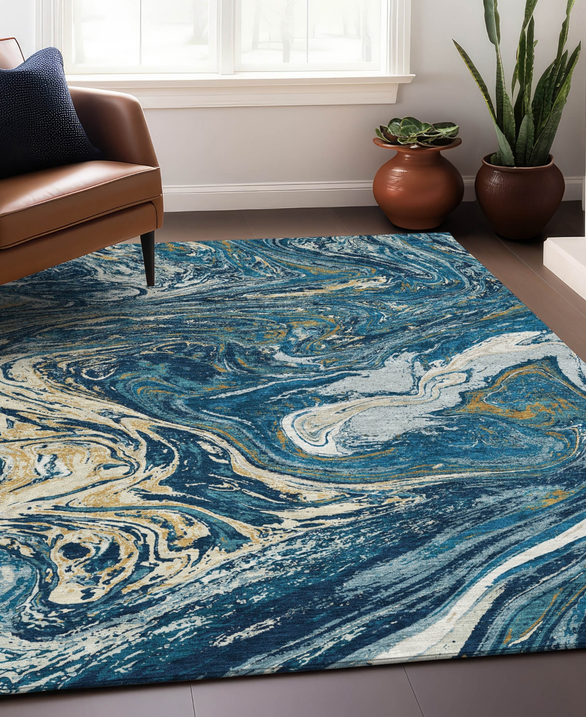 Addison Chantille Mahine Washable Acn1061 9'x12' Area Rug In Navy