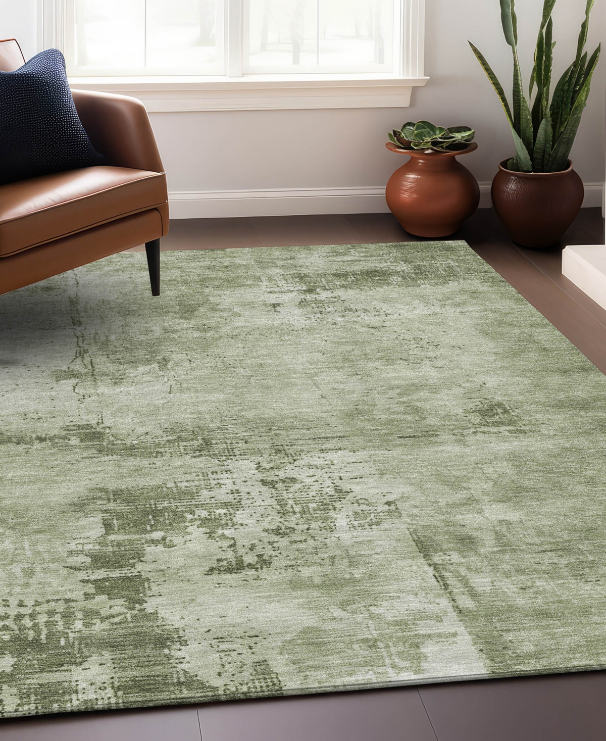 Addison Chantille Mahine Washable Acn1062 3'x5' Area Rug In Olive