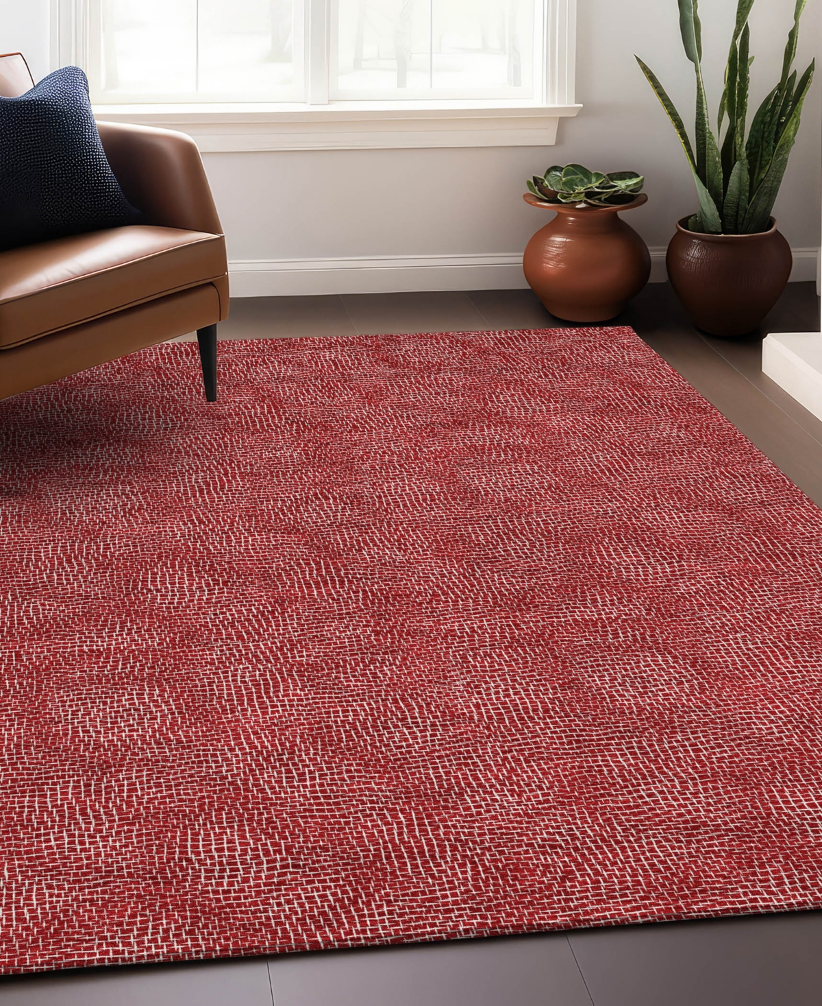 Addison Chantille Mahine Washable Acn1057 2'6"x3'10" Area Rug In Red