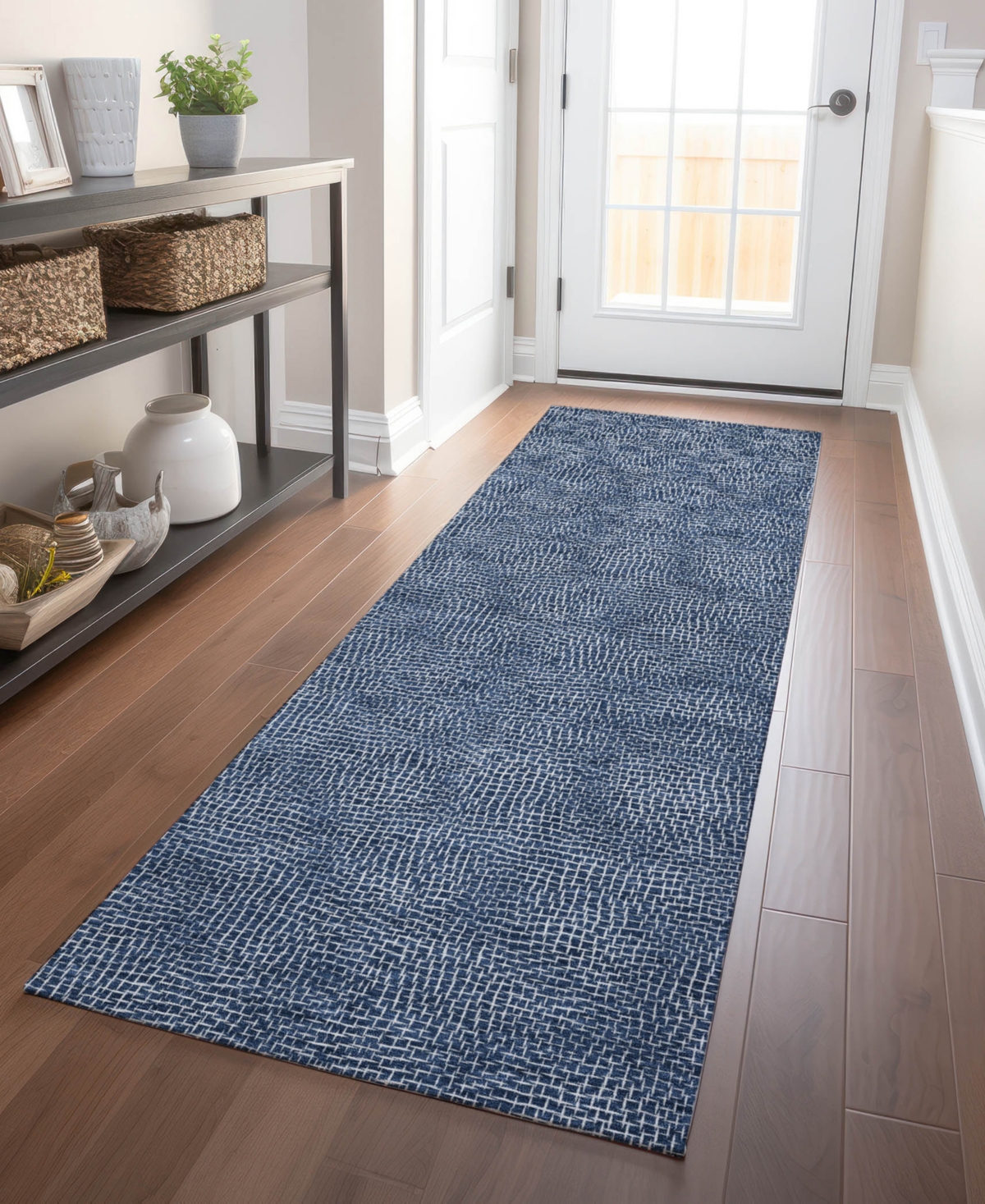 Addison Chantille Mahine Washable Acn1057 2'3"x7'6" Runner Area Rug In Navy