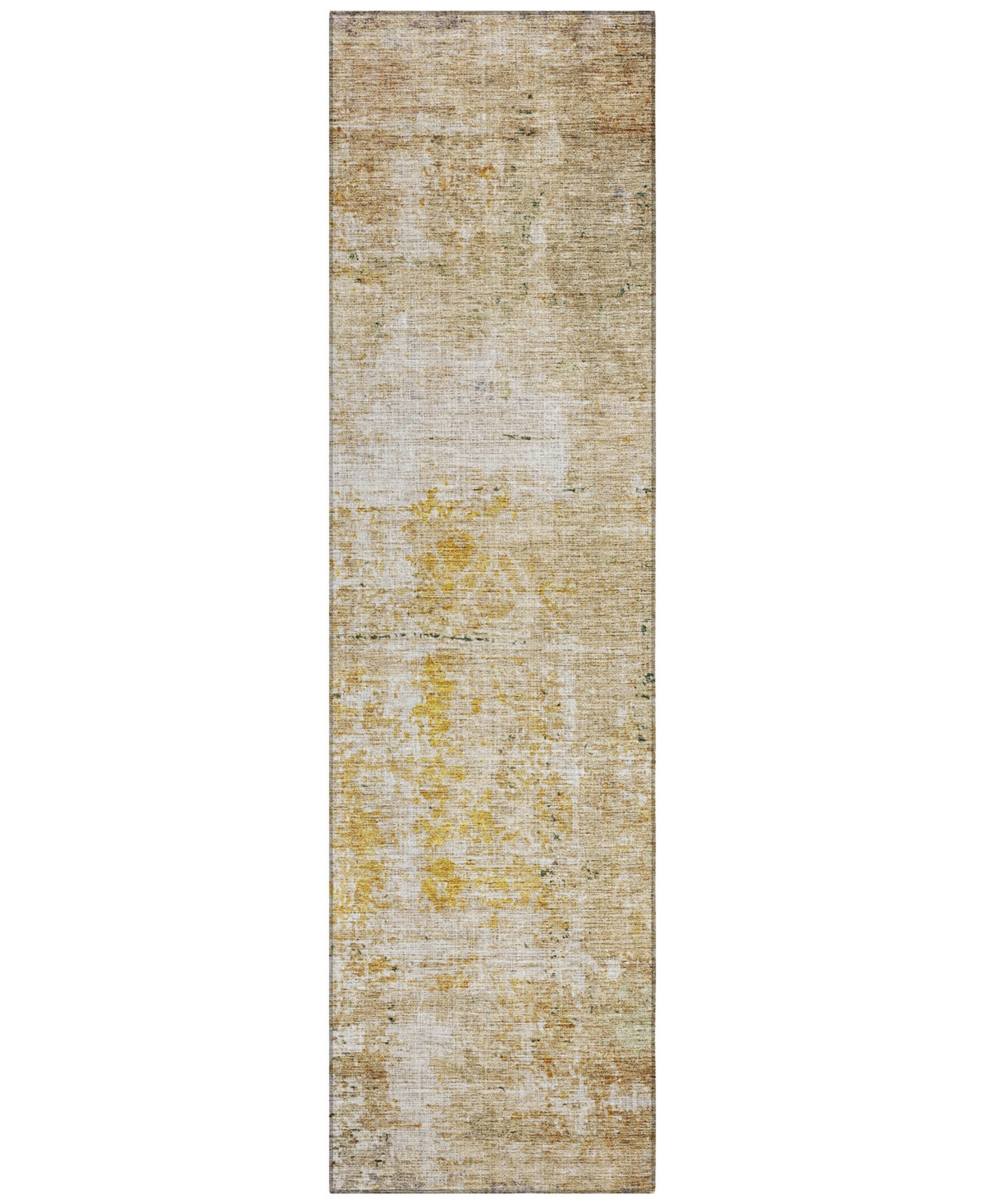 Addison Chantille Machine Washable Acn1169 2'3"x7'6" Runner Area Rug In Gold