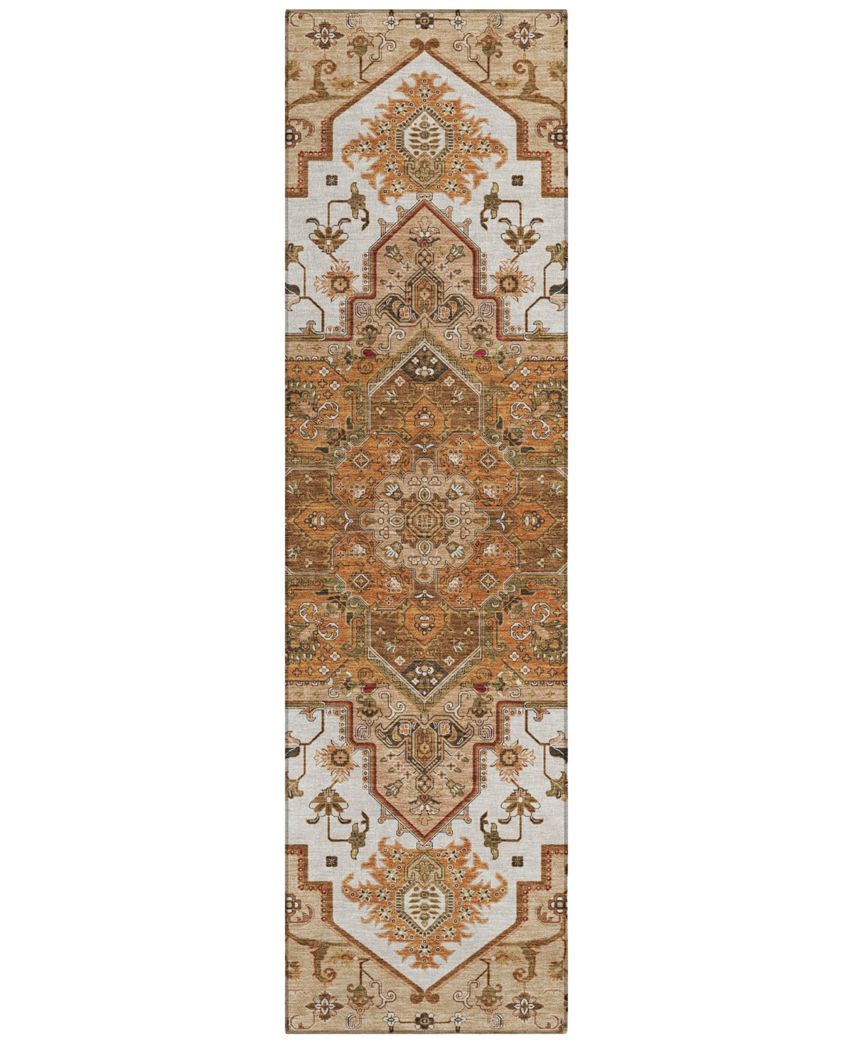 Addison Chantille Mahine Washable Acn1036 2'3"x7'6" Runner Area Rug In Terracotta