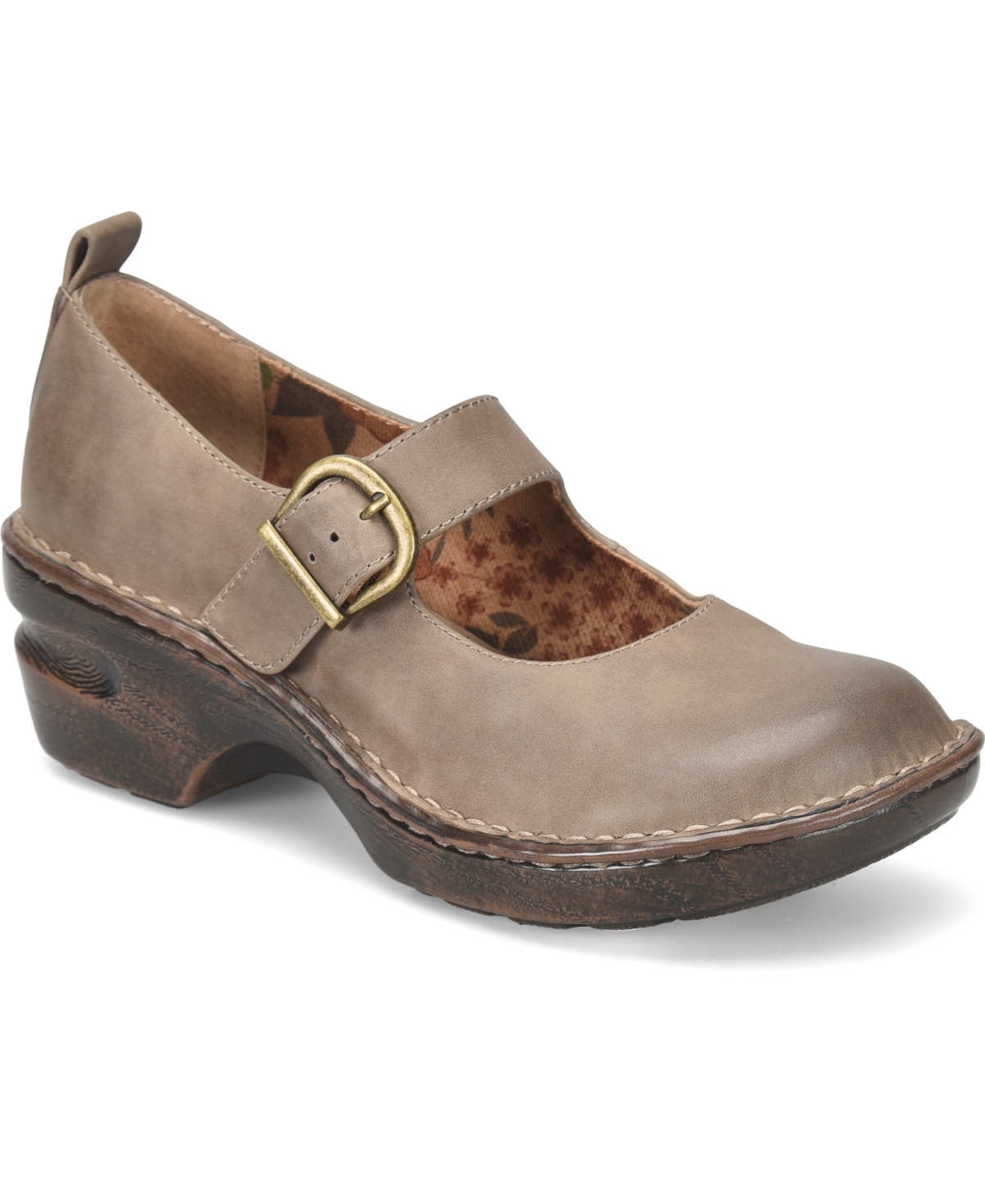 B.o.c. Women's Peggy Mary Jane Round Toe Clogs In Taupe