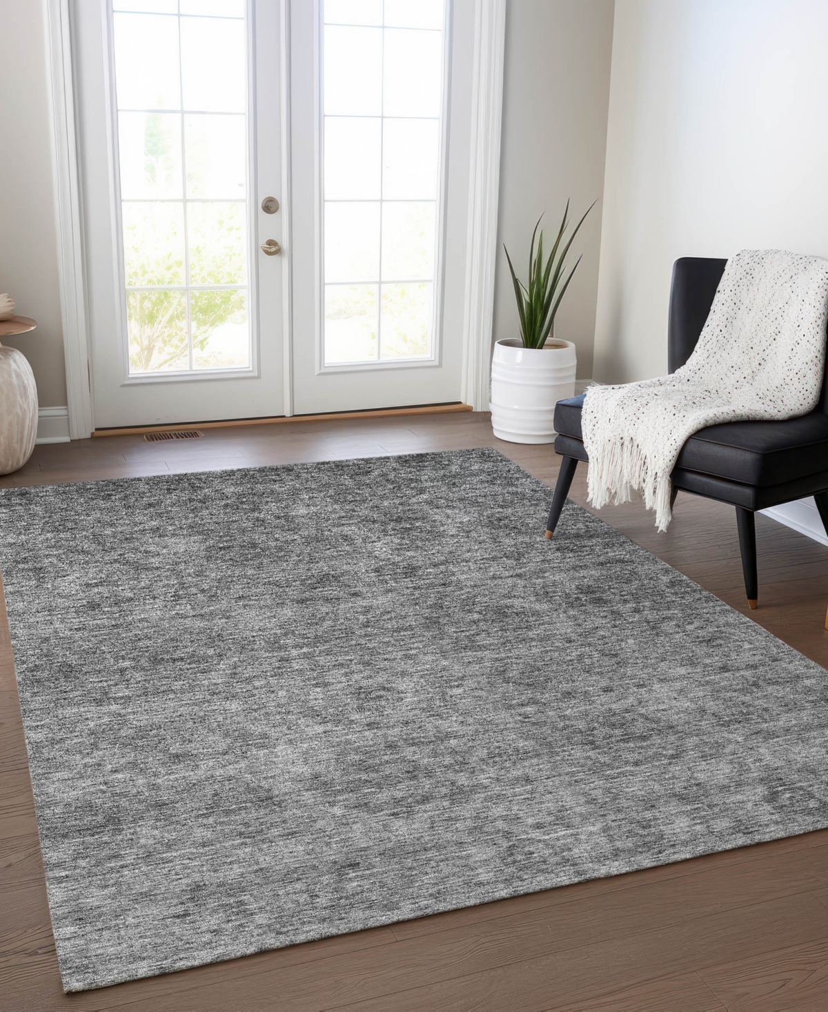 Addison Chantille Machine Washable Acn1170 9'x12' Area Rug In Gray