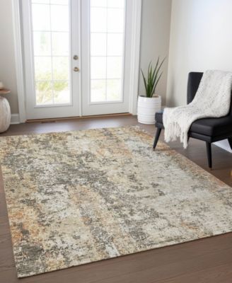 Addison Chantille Machine Washable Acn1161 Rug Collection In Terracotta
