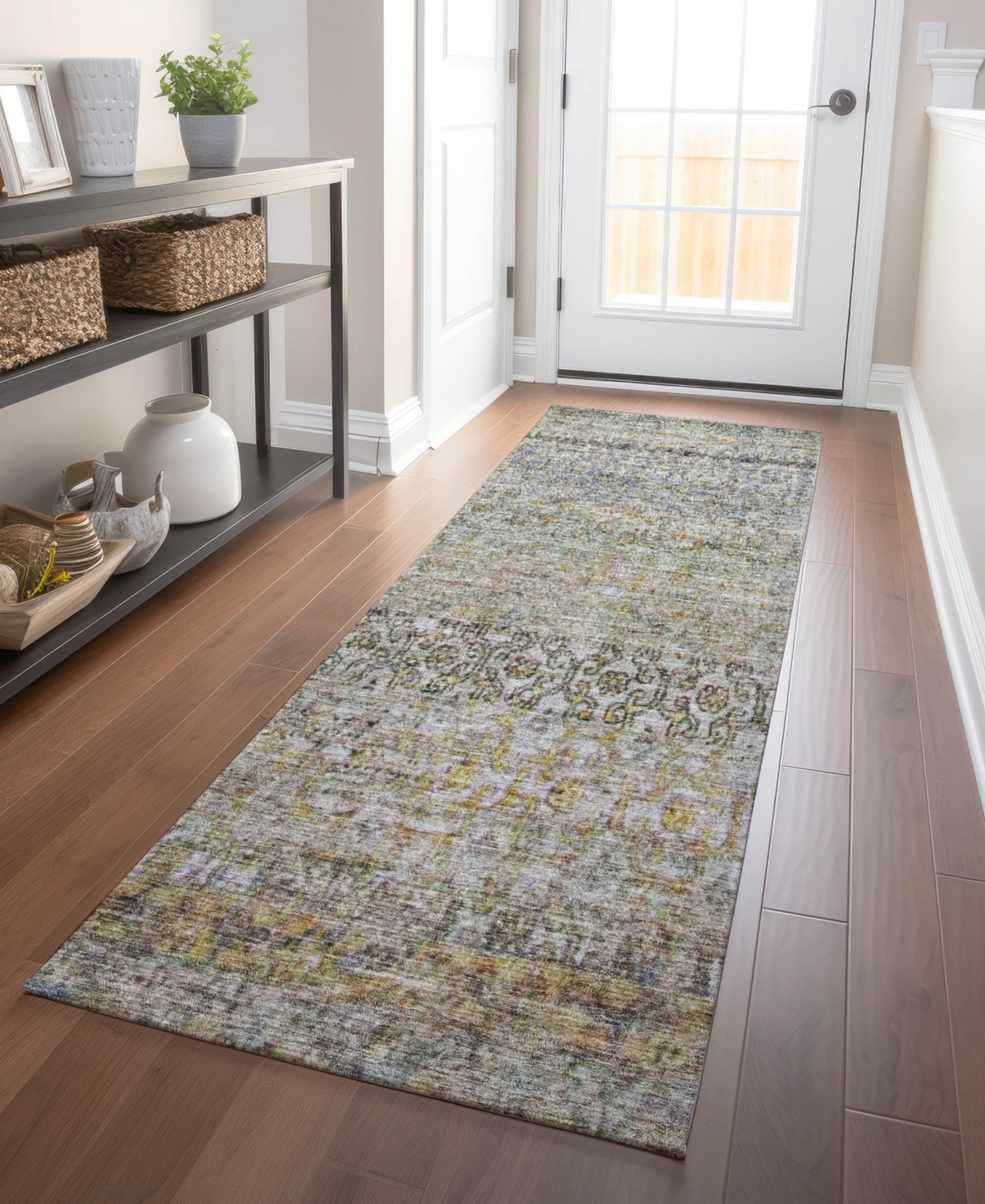 Addison Chantille Machine Washable Acn1173 2'3"x7'6" Runner Area Rug In Mint