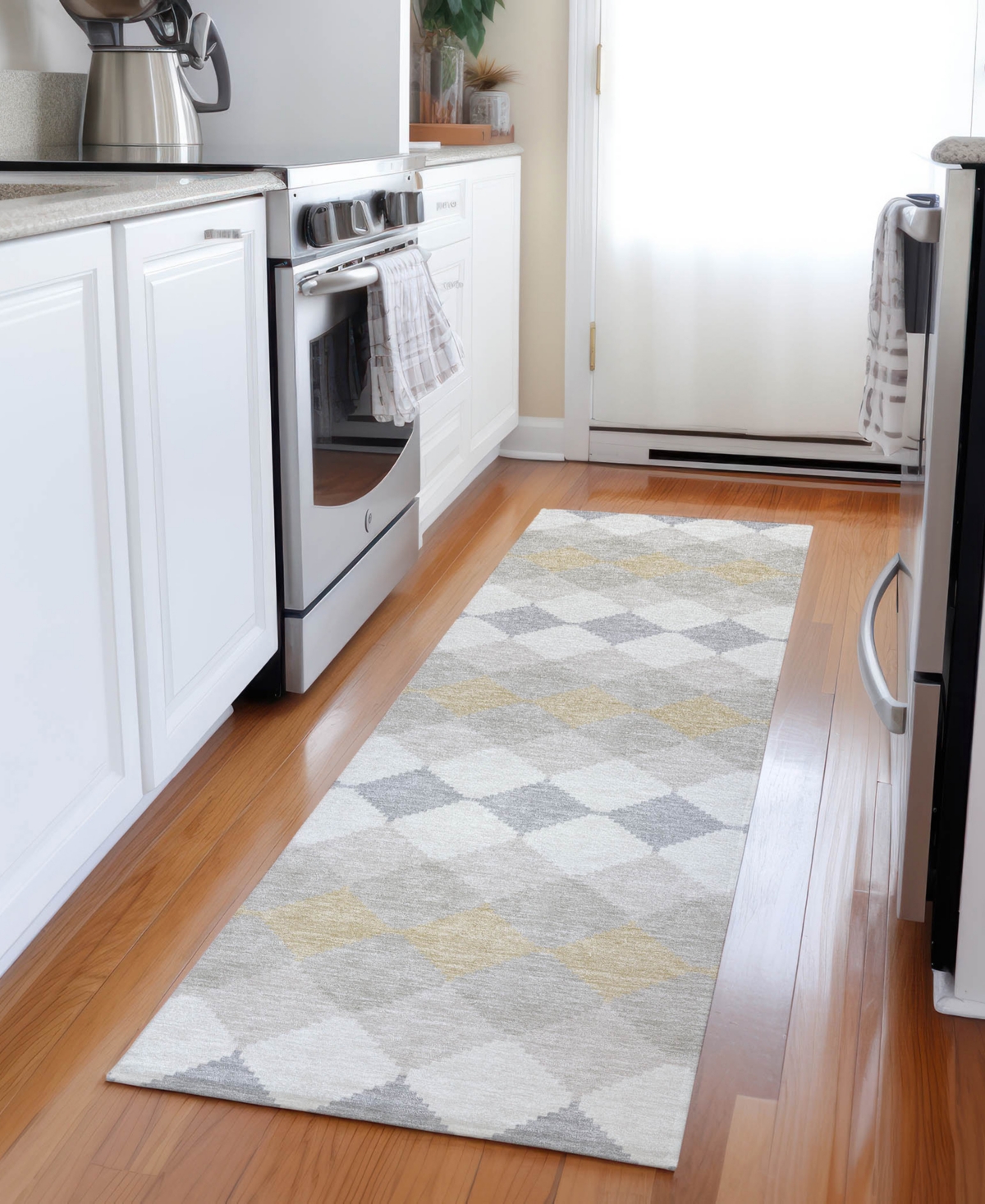 Addison Chantille Machine Washable Acn1007 2'3"x7'6" Runner Area Rug In Ivory