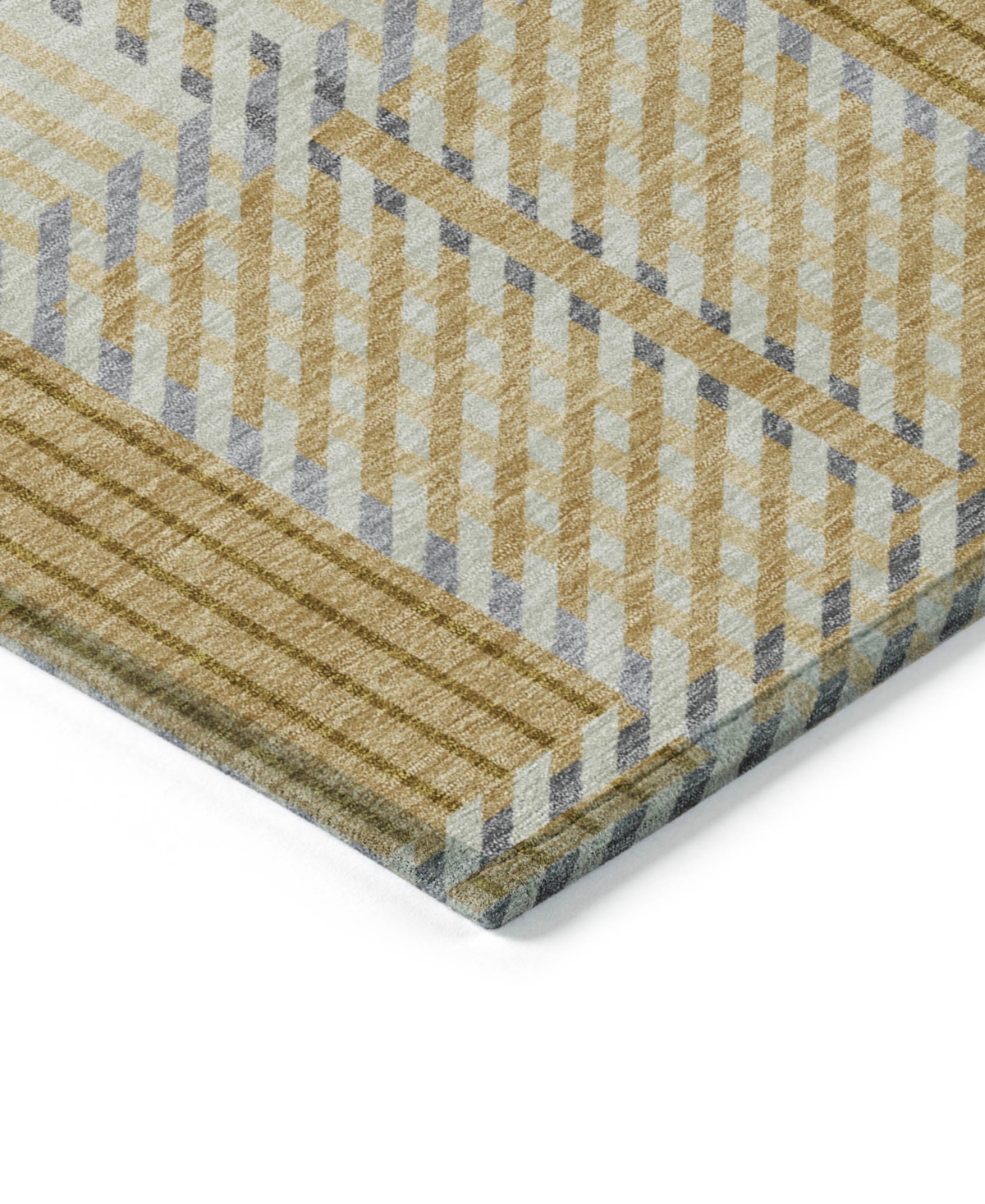 Addison Chantille Mahine Washable Acn1000 5'x7'6" Area Rug In Gold
