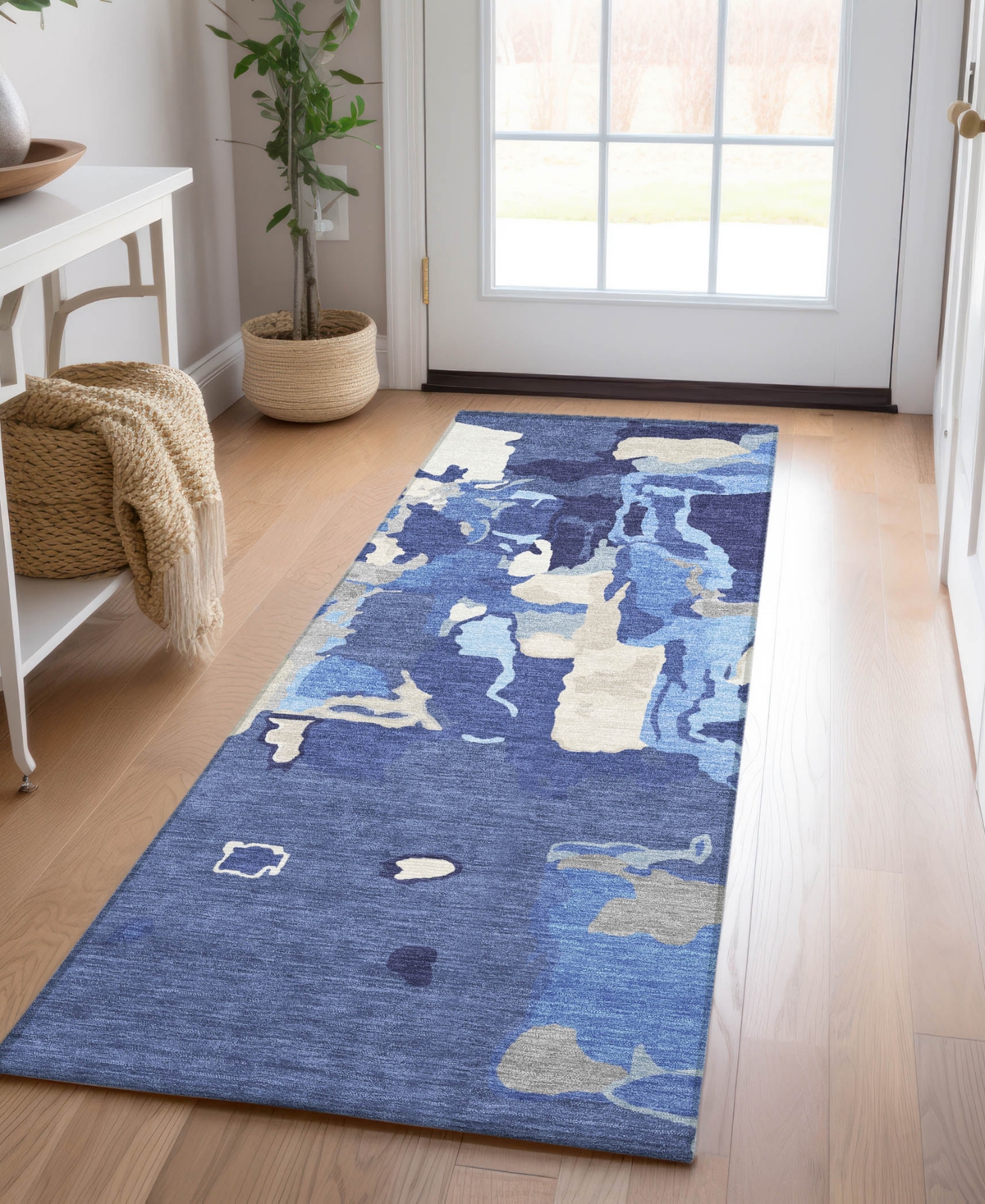 Addison Chantille Mahine Washable Acn1028 2'3"x7'6" Runner Area Rug In Navy