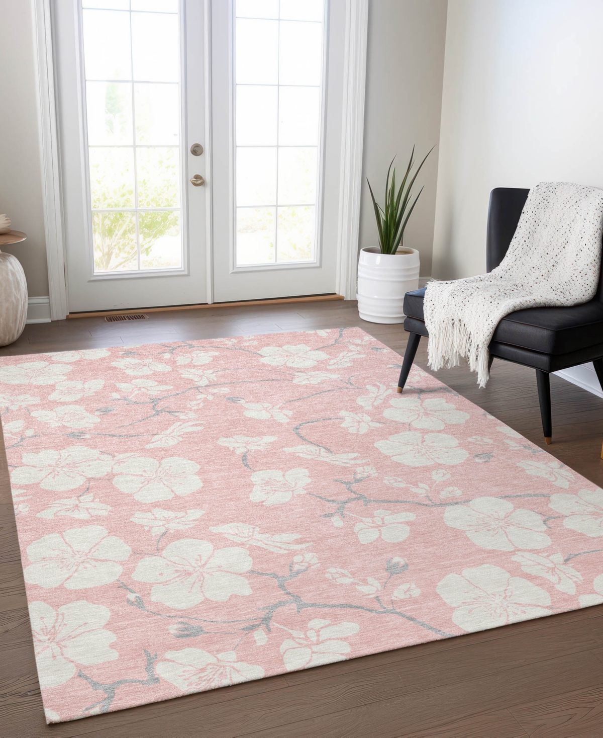 Addison Chantille Mahine Washable Acn1032 5'x7'6" Area Rug In Pink