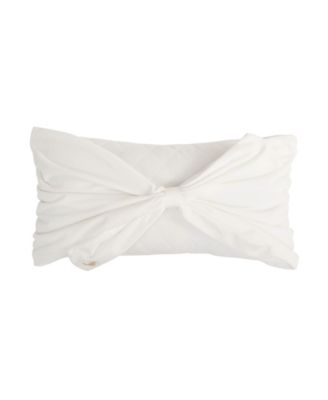 Velvet Bow Decorative Pillow, 10" x 18"