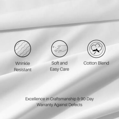 Solid 650 Thread Count Easy Care 3 Piece Sheet Set, Twin XL