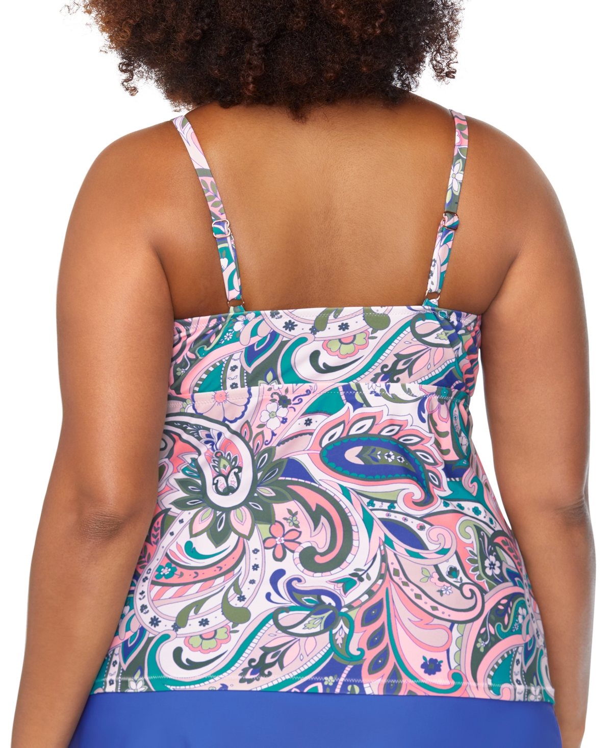 Raisins Curve Trendy Plus Size Aries Underwire Tankini Top In Multi