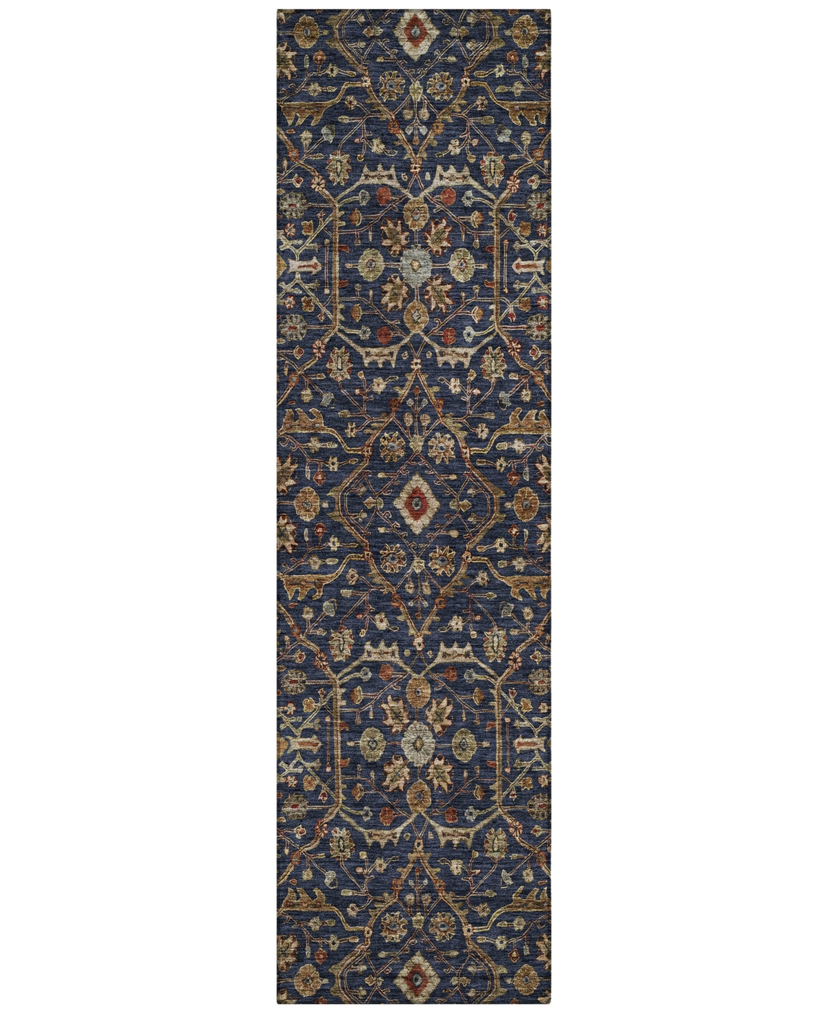 Addison Chantille Machine Washable Acn1130 2'3"x7'6" Runner Area Rug In Navy