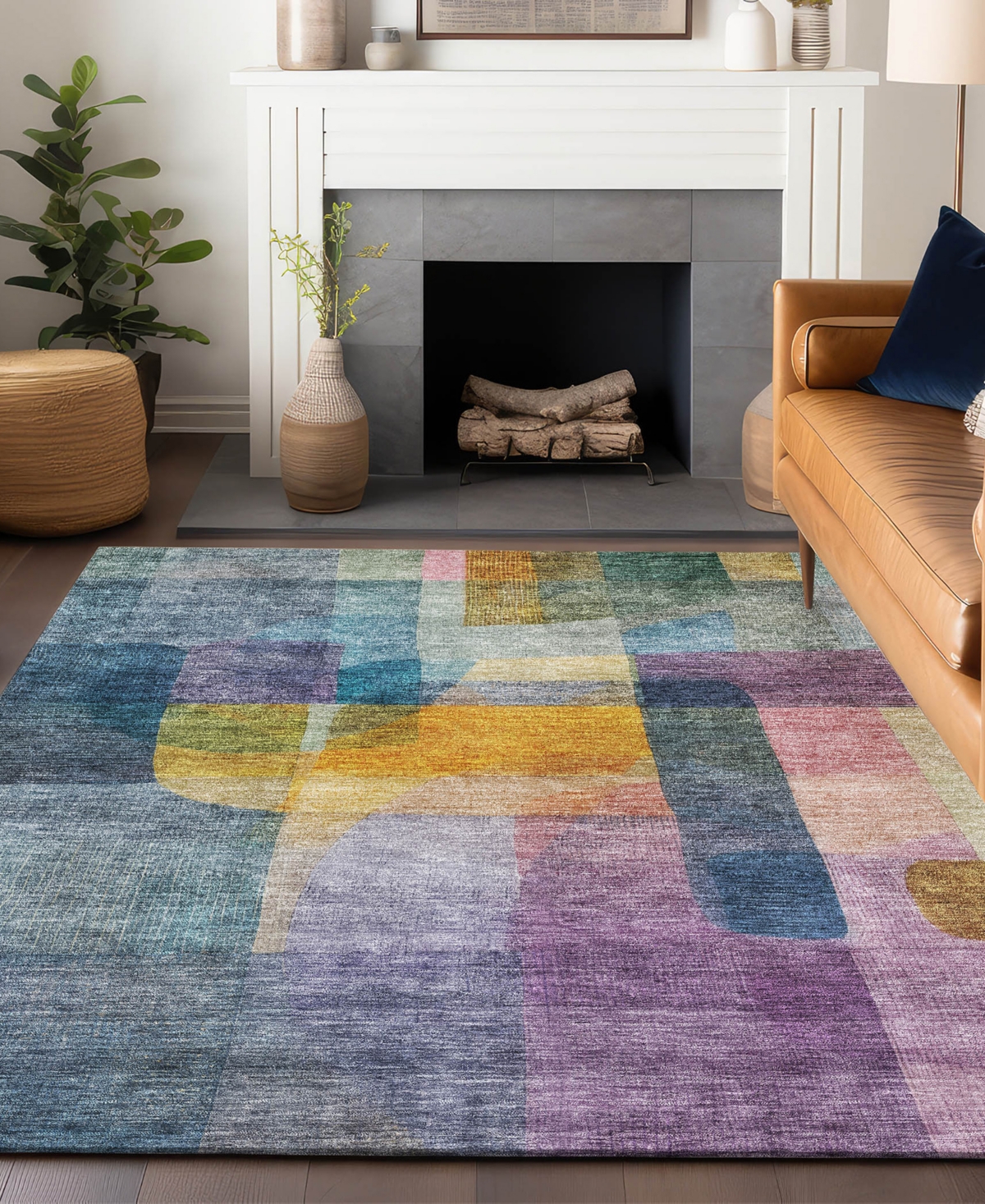 Addison Chantille Machine Washable Acn1113 5'x7'6" Area Rug In Blue