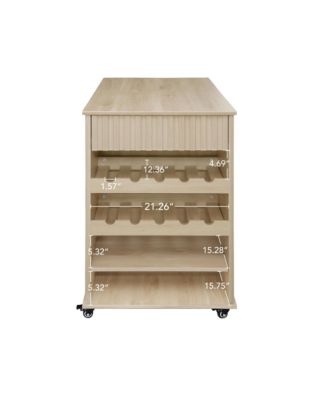 Rolling Kitchen Island Cart with Storage