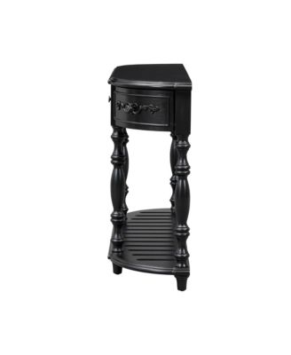  52" Modern Curved Console Table w/ Drawers & Shelf