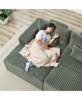 Streamdale Oversized Plush Sectional Lounge, Removable Footstools