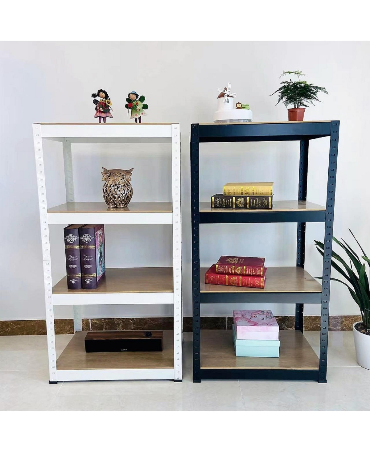 Slickblue 4-Tier Adjustable Garage Storage Shelves Heavy-Duty Utility Shelving for Maximum Organization
