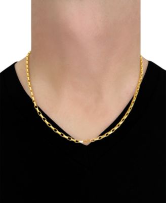 Elongated Box Link 20" Chain Necklace (3mm) in 14k Gold