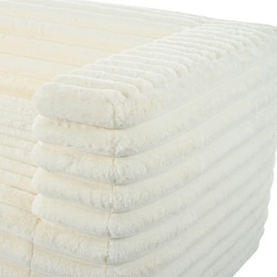 Modern 89" Corduroy Sofa with Squared Arm