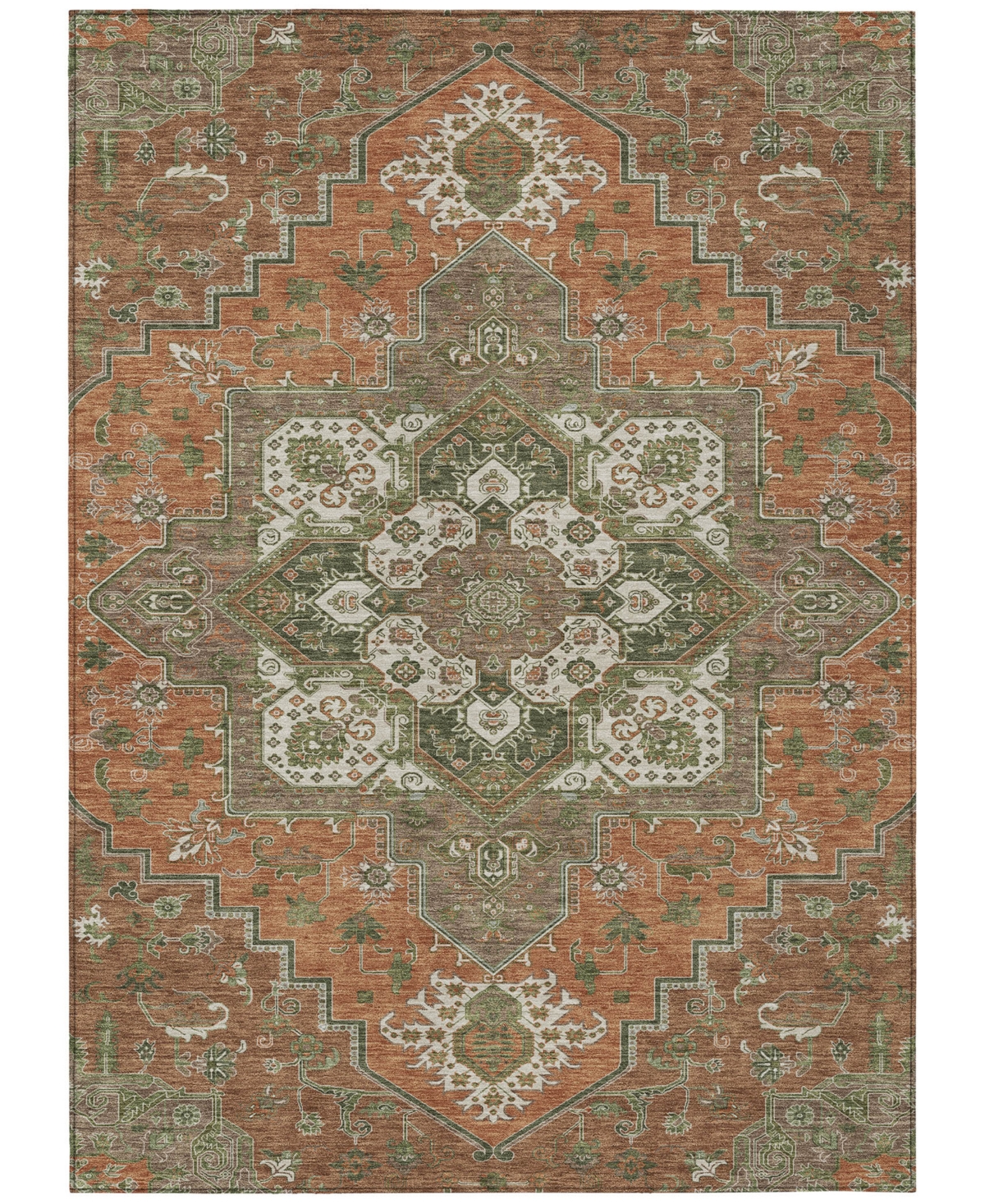 Addison Chantille Machine Washable Acn1036 3'x5' Area Rug In Rust