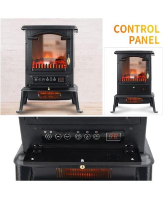 Freestanding Portable Electric Fireplace Heater Stove w/Remote Control
