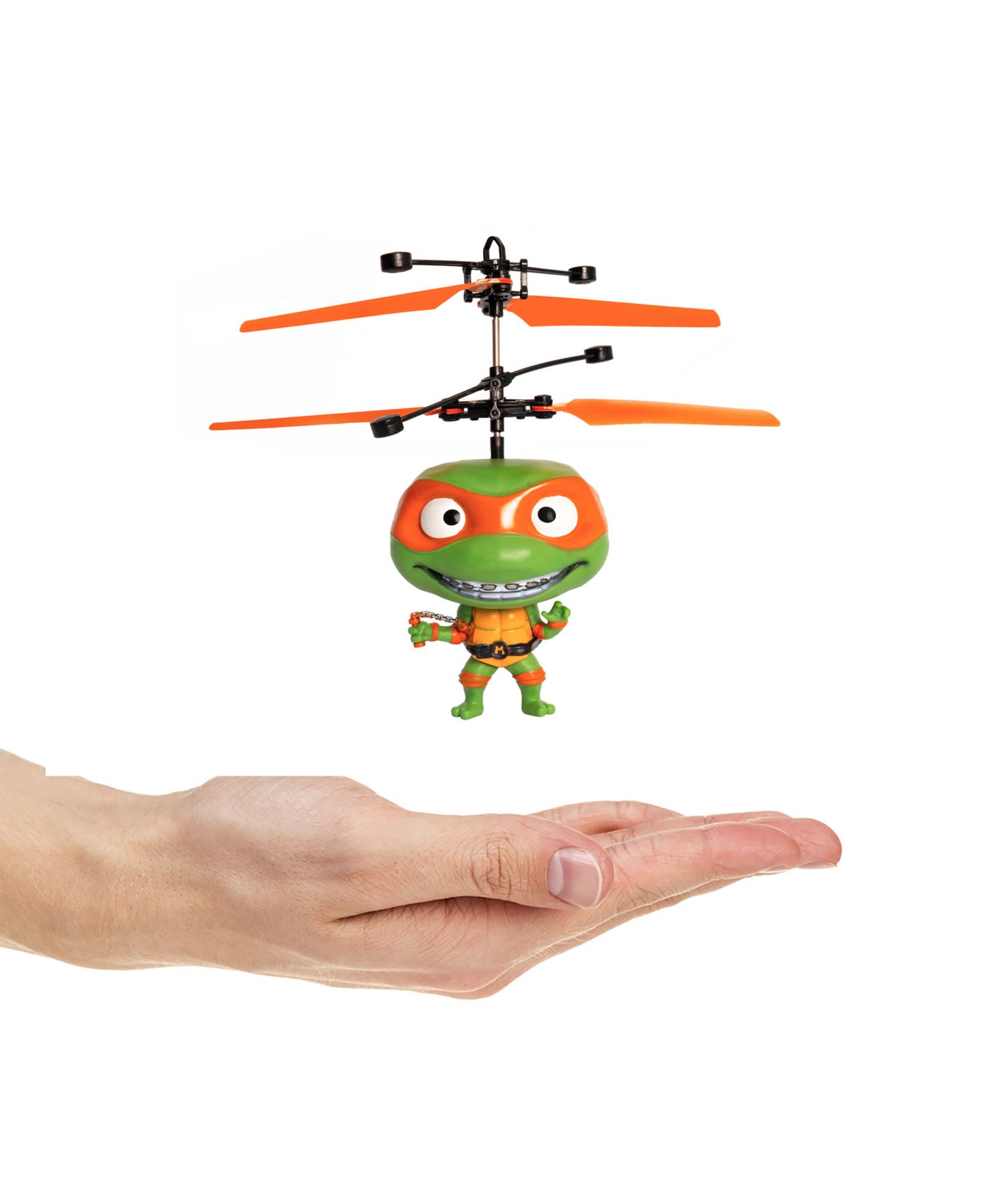 Детская игрушка World Tech Toys Teenage Mutant Ninja Turtles Michaelangelo Flying Infrared Autopilot Remote Control UFO Helicopter — фото 2