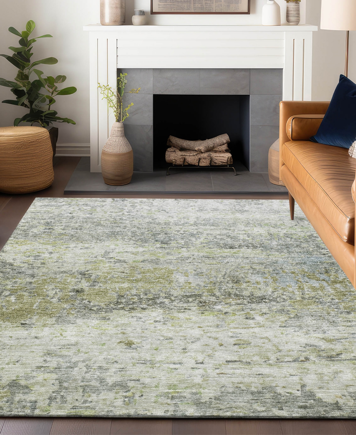 Addison Chantille Machine Washable Acn1129 9'x12' Area Rug In Grass