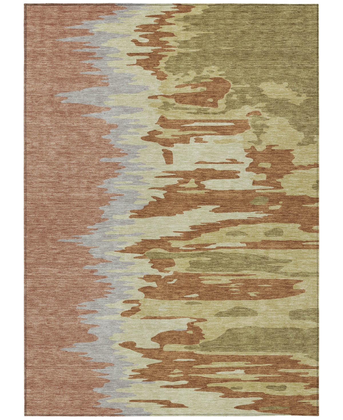 Addison Chantille Mahine Washable Acn1050 8'x10' Area Rug In Rust