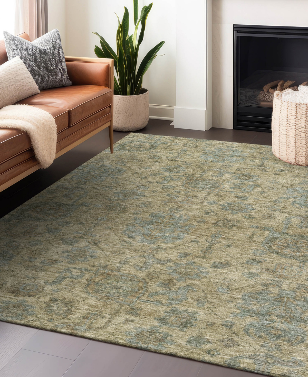 Addison Chantille Machine Washable Acn1105 9'x12' Area Rug In Beige