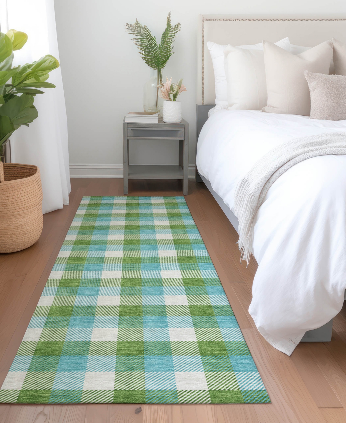 Shop Addison Chantille Machine Washable Acn1053 2'3"x7'6" Runner Area Rug In Lime