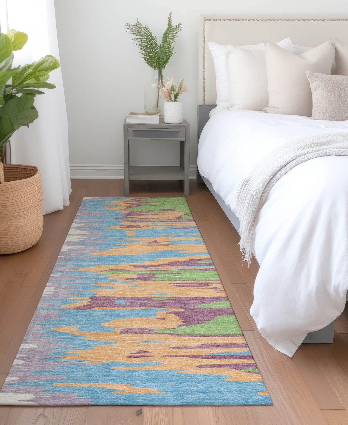 Addison Chantille Mahine Washable Acn1050 2'3"x7'6" Runner Area Rug In Peach