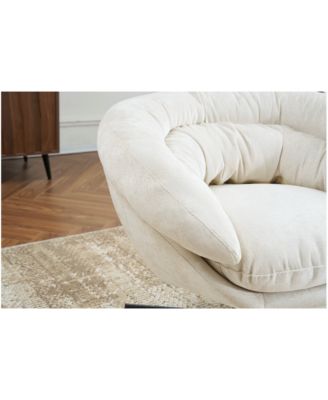 360 Swivel Club Chair with Removable Cushion (Beige)