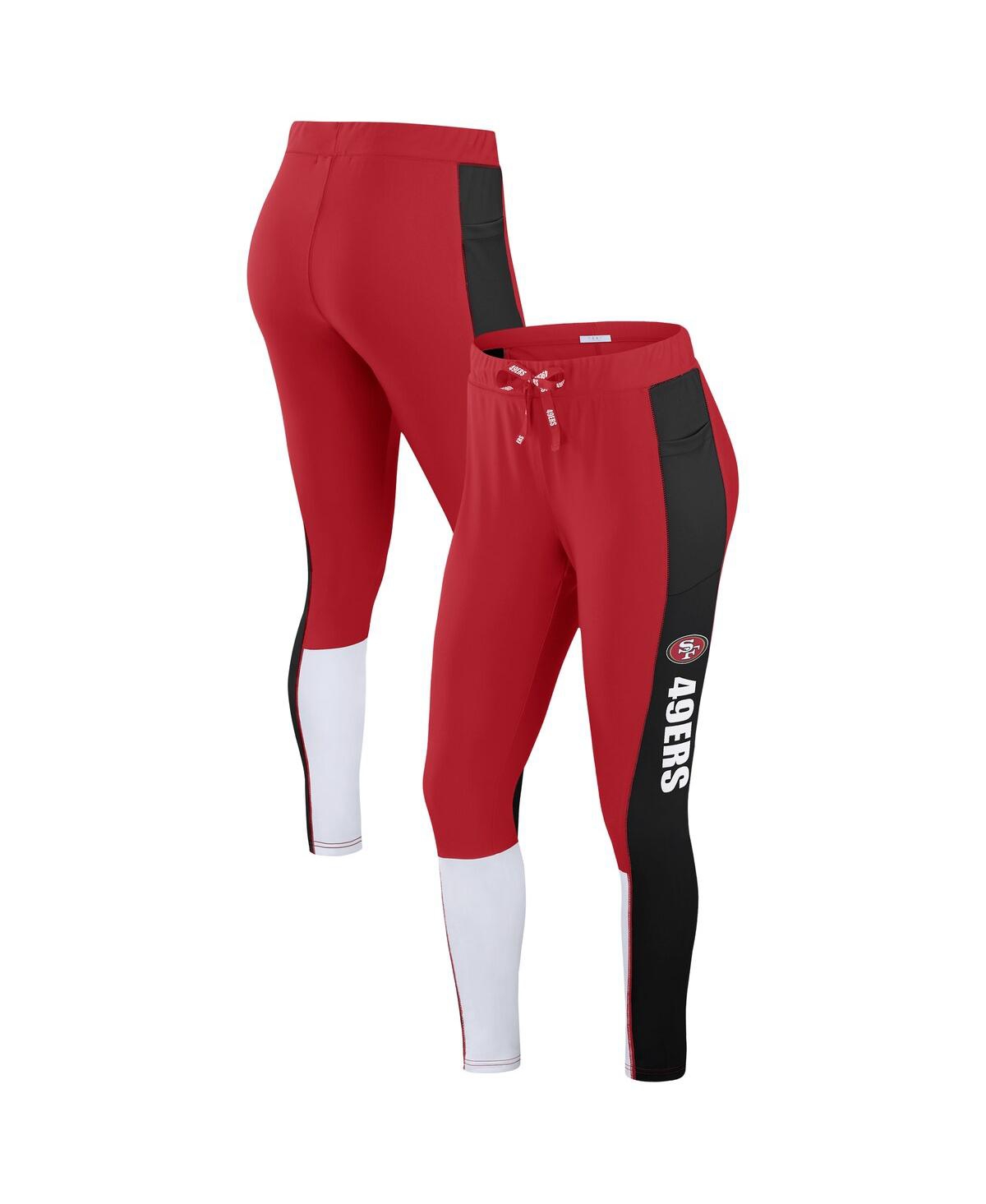 Women's San Francisco 49ers Color-block Leggings - Scarlet, Black