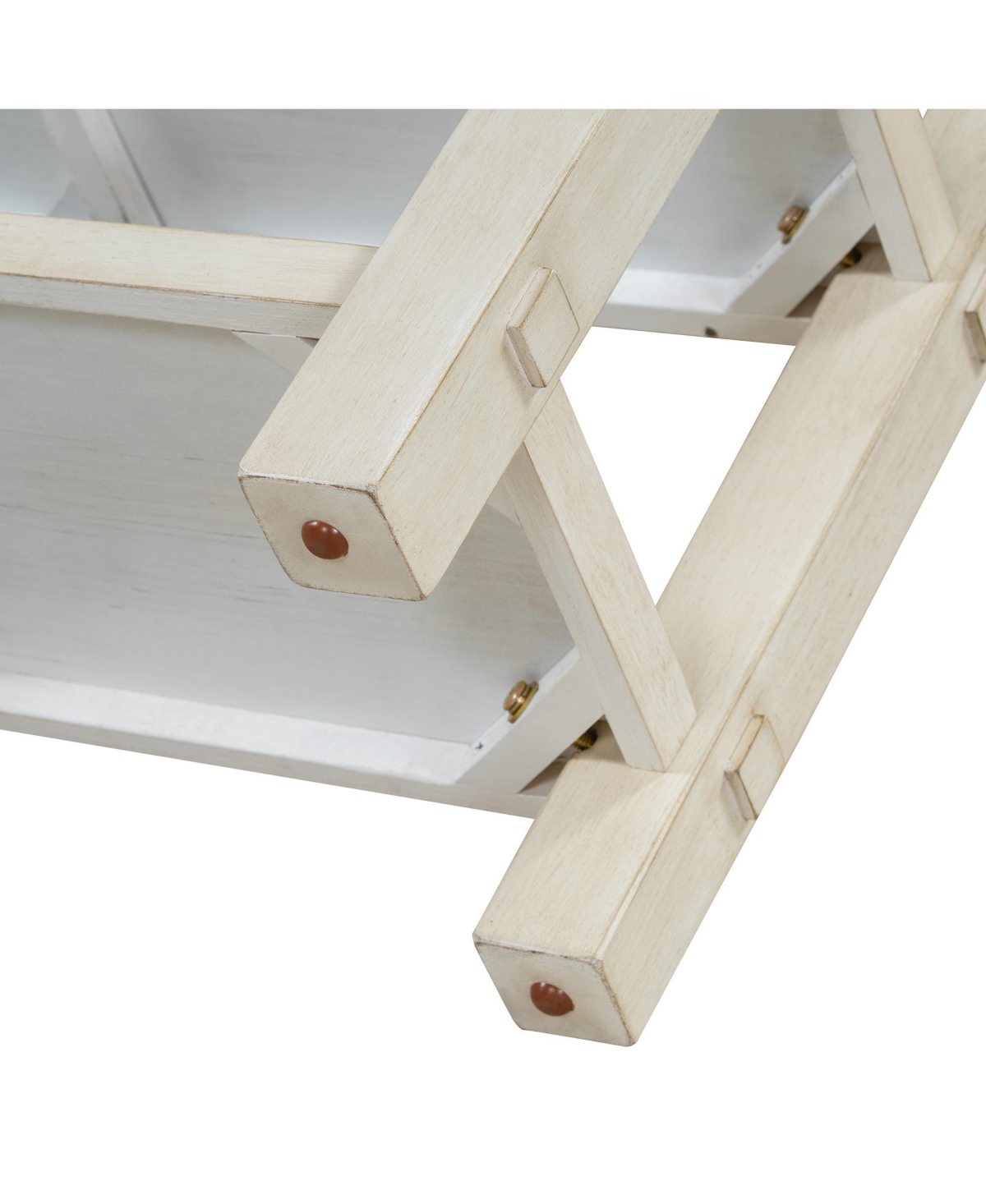 Streamdale Furniture Retro Console Table with Drawer and Two Sturdy Shelves for Entryway, Living Room - Gray wash