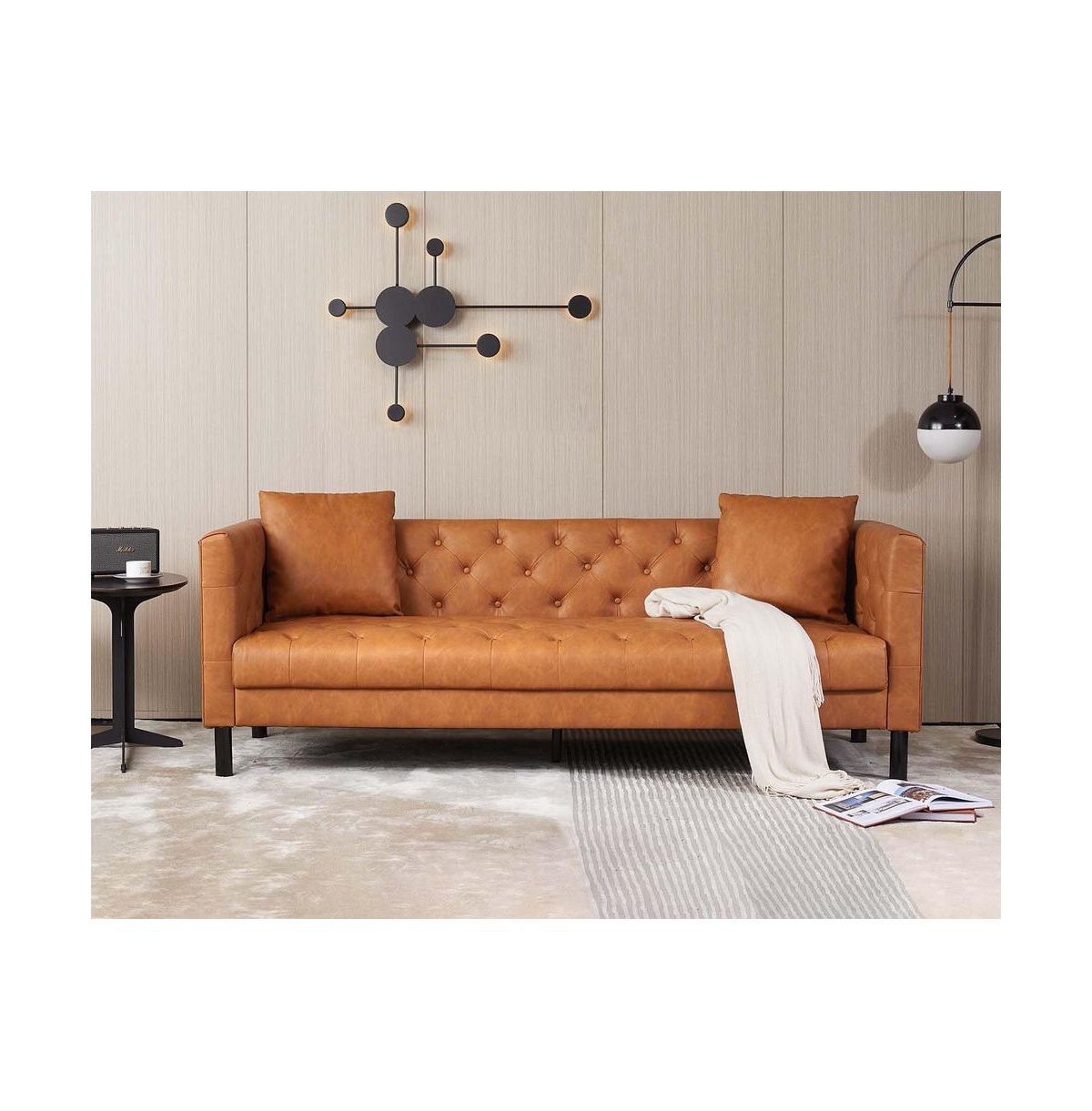 gaomon Modern Leather Sofa Couch for Living Room, 81