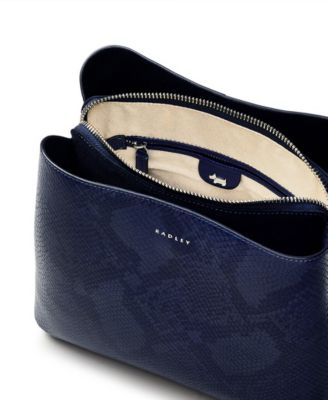 Dukes Place Icon Faux Lizard Zip Top Crossbody Bag