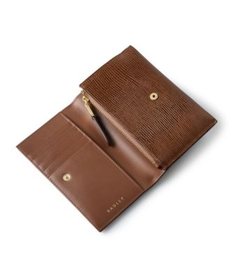 Oak Street Faux Lizard Flap Over Wallet