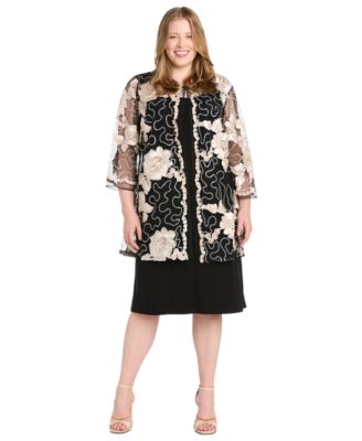 R & M Richards - Plus Size Embellished Jacket and Dress