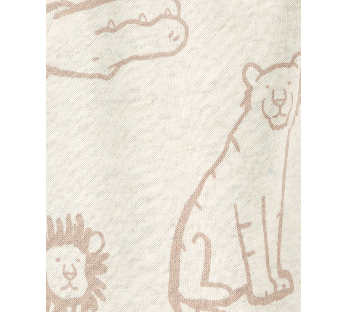 Carter's Toddler Boys Pull-on Animal Print Fleece Pants In Beige