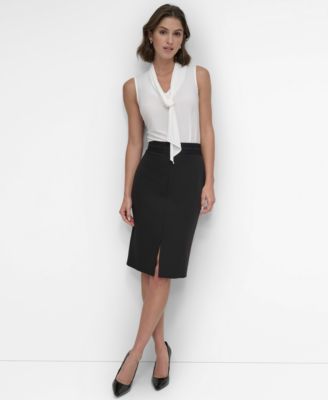 DKNY Women's Front-Slit Pencil Skirt 