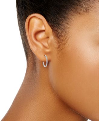 Diamond In & Out Hoop Earrings (3 ct. t.w.) in 14k White Gold