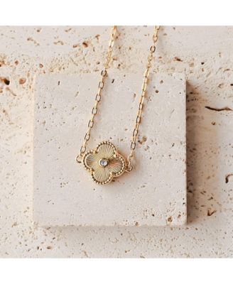 Non-Tarnishing Gold Clover Necklace