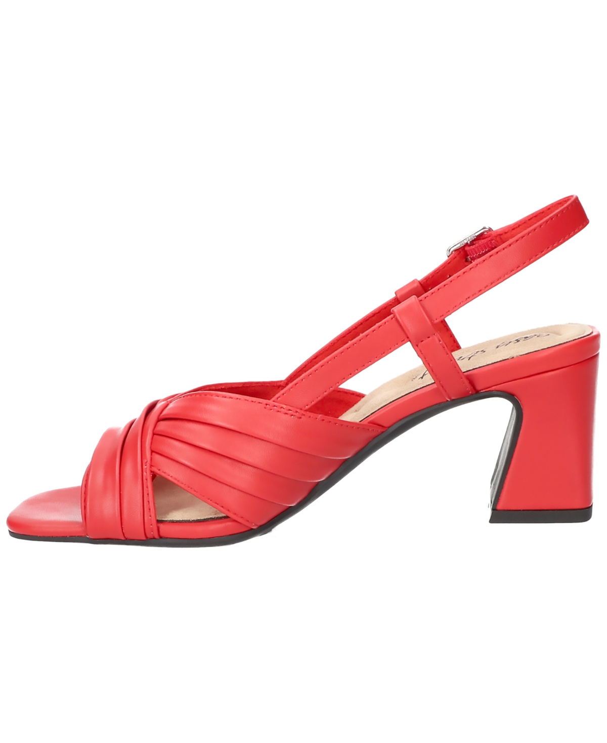 Shop Easy Street Women's Lucie Square Toe Sandals In Red