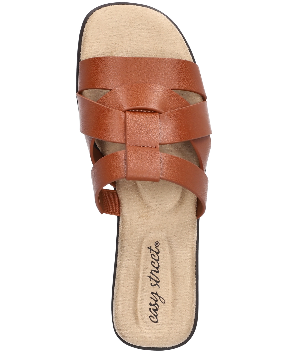 Shop Easy Street Women's Lakeport Comfort Slide Sandals In Cognac